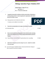 CBSE Class 12 Biology Question Paper Solution 2015 Set 1