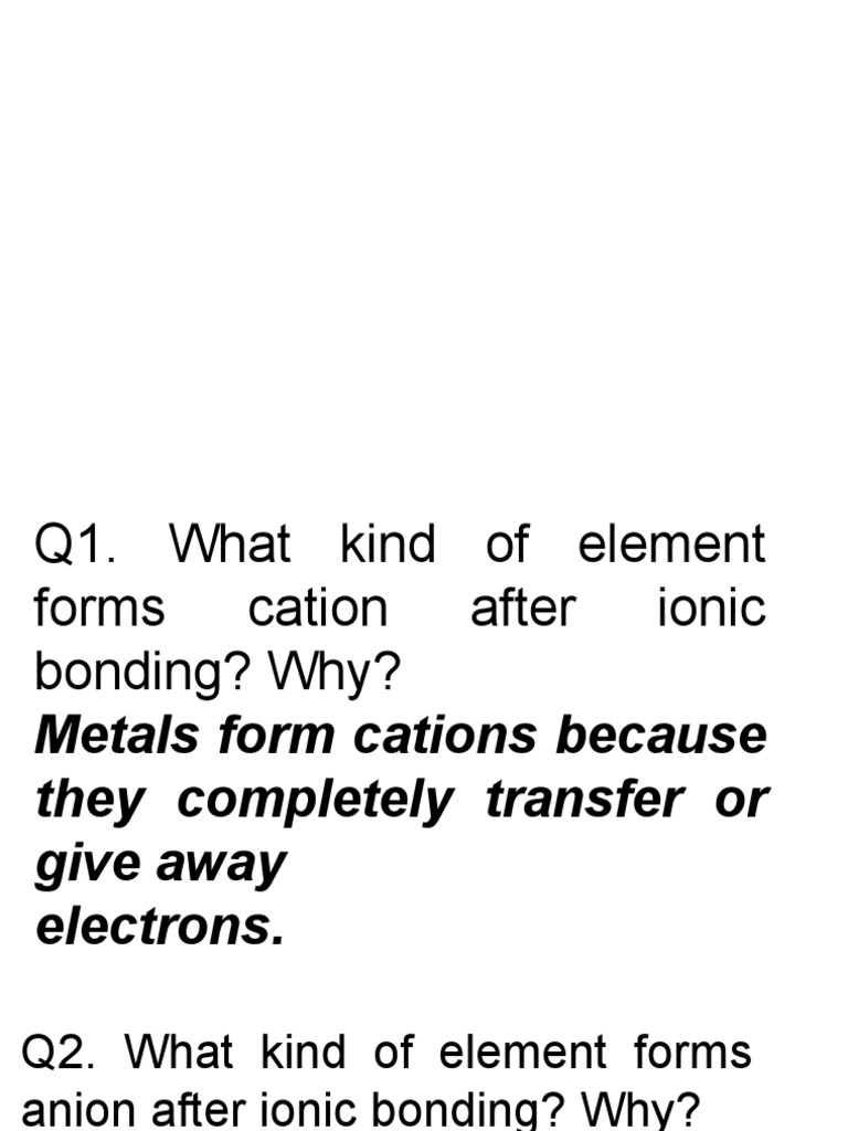 Ionic and Covalent Bonding PDF Ionic Bonding Ion