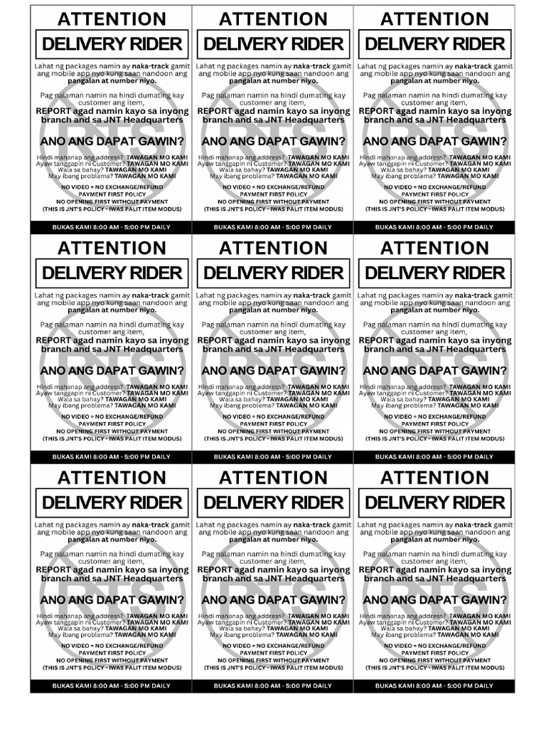 Rider Reminder | PDF