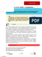 Secundaria: 1. Química en La Salud y El Ambiente