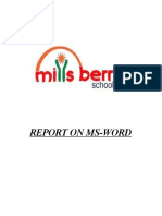 Report ON MS-WORD