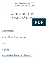 Antología de Matemáticas 2do Grado de Secundaria 1er Trimestre