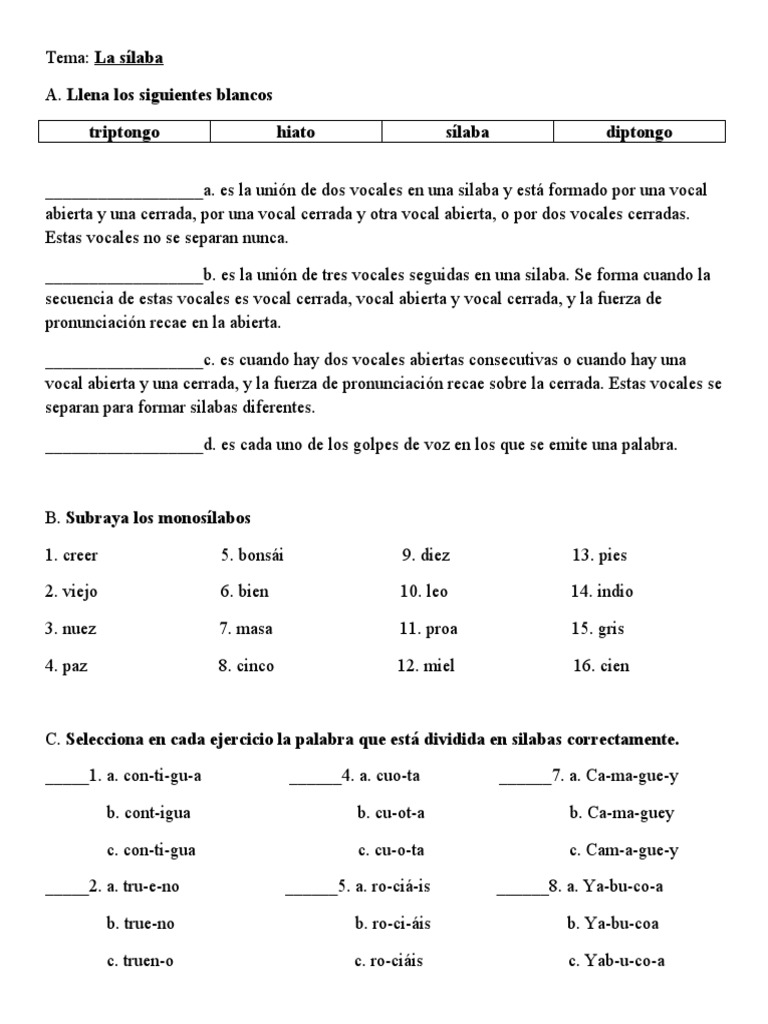 La Silaba | PDF | Lingüística | Voz humana