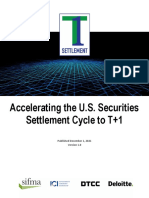 Accelerating The U.S. Securities Settlement Cycle To T1 December 1 2021