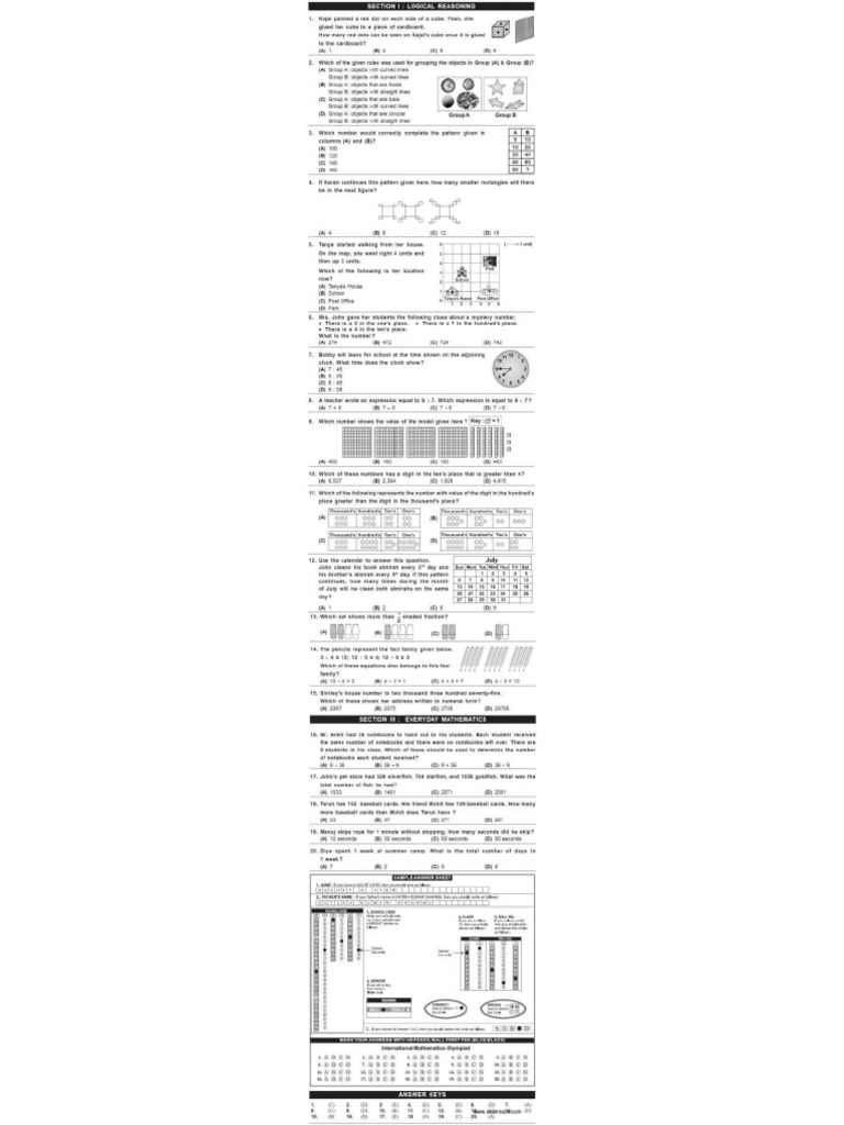 Imo level 2 class 3 sample paper pdf