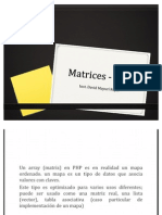 Matrices - PHP