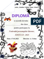 Diploma - Festivalul Personajelor Literare-3