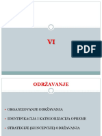 VI Cas Organizovanje Odrzavanja. Strategije Odrzavanja