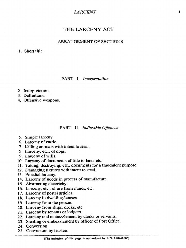 The Larceny Act PDF