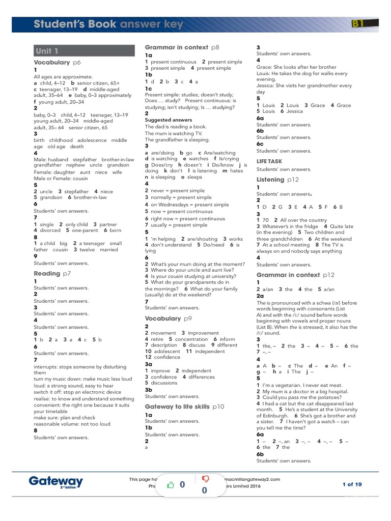 613 7 GW b1 Students Book Answer Key | PDF | Sherlock Holmes | English ...