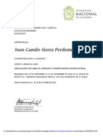 Certificado Aplicación SAP2000 Al Analisis y Diseño Basico Estructural