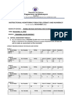 Monetoring Instructional Report For November 22