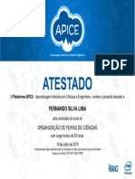 Certificado - APICE Feira de Ciências