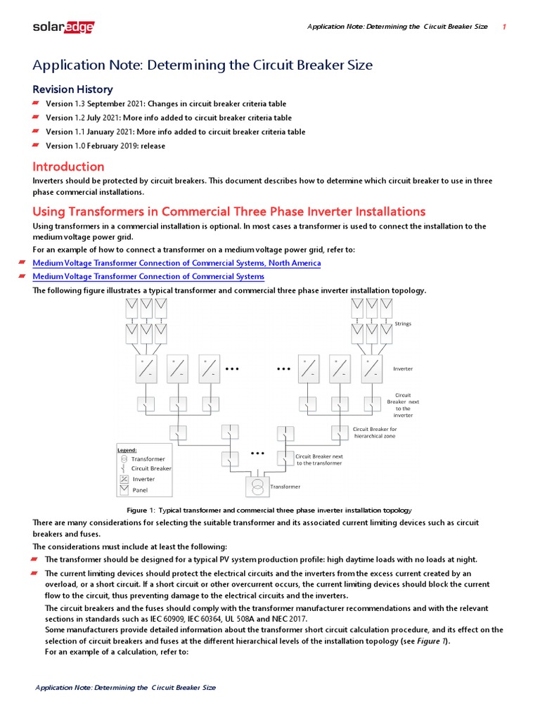 Determining The Circuit Breaker Size For Three Phase Inverters PDF