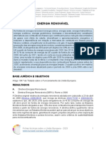 Energia Renovável: Base Jurídica E Objetivos Resultados