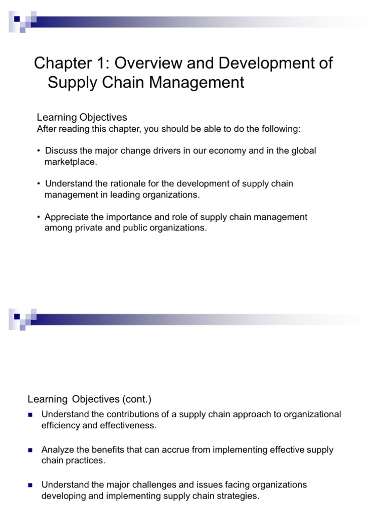 Chapter 1 - Overview and Development of Supply Chain Management | PDF