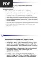 Chapter 6 - Supply Chain Technology, Managing Information Flows
