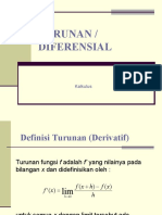 Turunan / Diferensial: Kalkulus