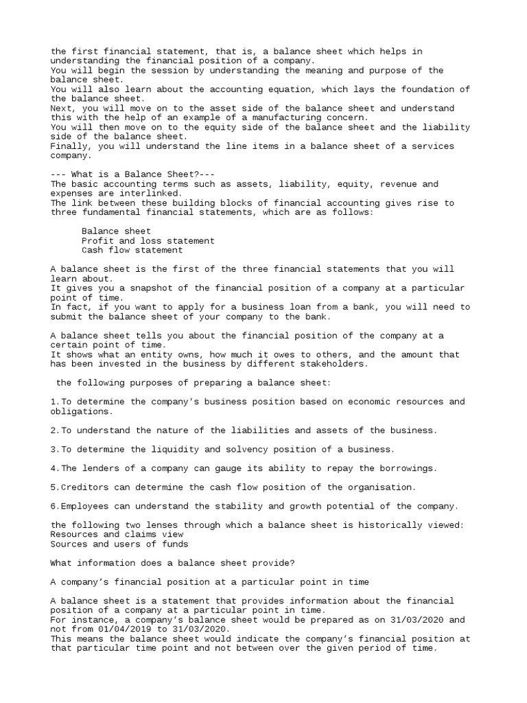 Accounting Fundamantals 2 | PDF | Equity (Finance) | Balance Sheet