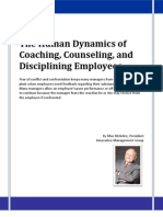 The Human Dynamics of Coaching, Counseling, and Disciplining Employees