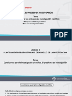 Clase 7 Condiciones para La Investigación Científica. El Problema de Investigación