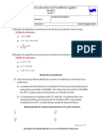 Evaluación 1 P3 Ecuaciones en Situaciones y Multiplicativas Aditivas. Números Enteros