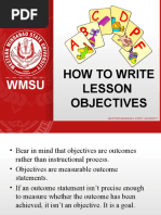 How To Write Lesson Objectives