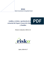 Analisis Revision Aprobacion Valuacion Actuarial Seguro General Salud Individual Familiar