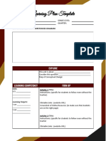 PEAC - Learning Plan Template