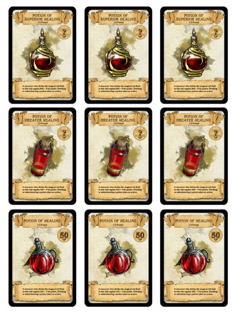 Dungeons &amp; Dragons Equipment Cards PDF-1-10-7 | PDF