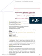 Reduccionismo y Enfoque de Sistemas - Dos Enfoques Complementarios