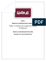 Taller 1 Políticas de Capital de Trabajo “Problemas 1