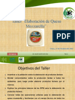 Taller Lácteos Queso Mozzarella.