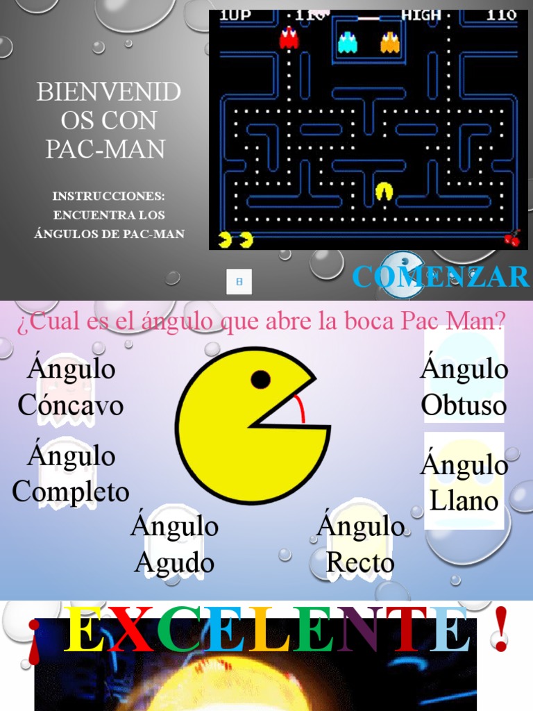 Angulos de Pac-Man para Niños | PDF | Geometría Elemental