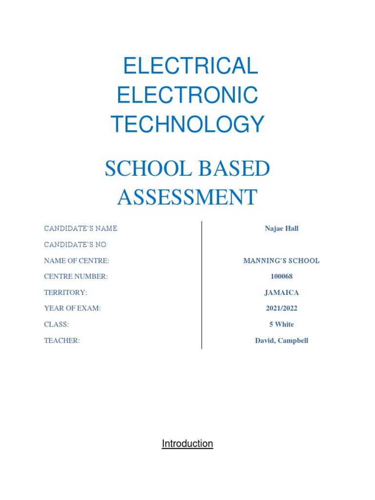 Electrical Technology SBA Overview | PDF | Series And Parallel Circuits ...