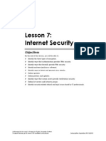 Lesson 7: Internet Security: Objectives