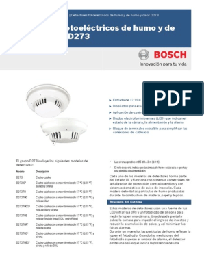 D273TH Detector de humo Fotoeléctrico de 4 Hilos D273TH. Marca BOSCH