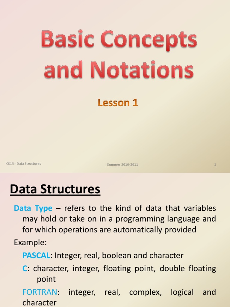 CS13 - Data Structures Summer 2010-2011 1 | PDF | Control Flow | Time ...