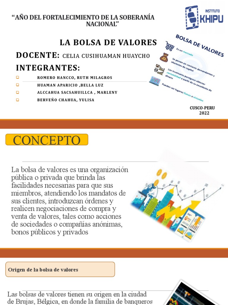 Concepto y Función de la Bolsa de Valores | PDF | Bolsa | Compartir ...