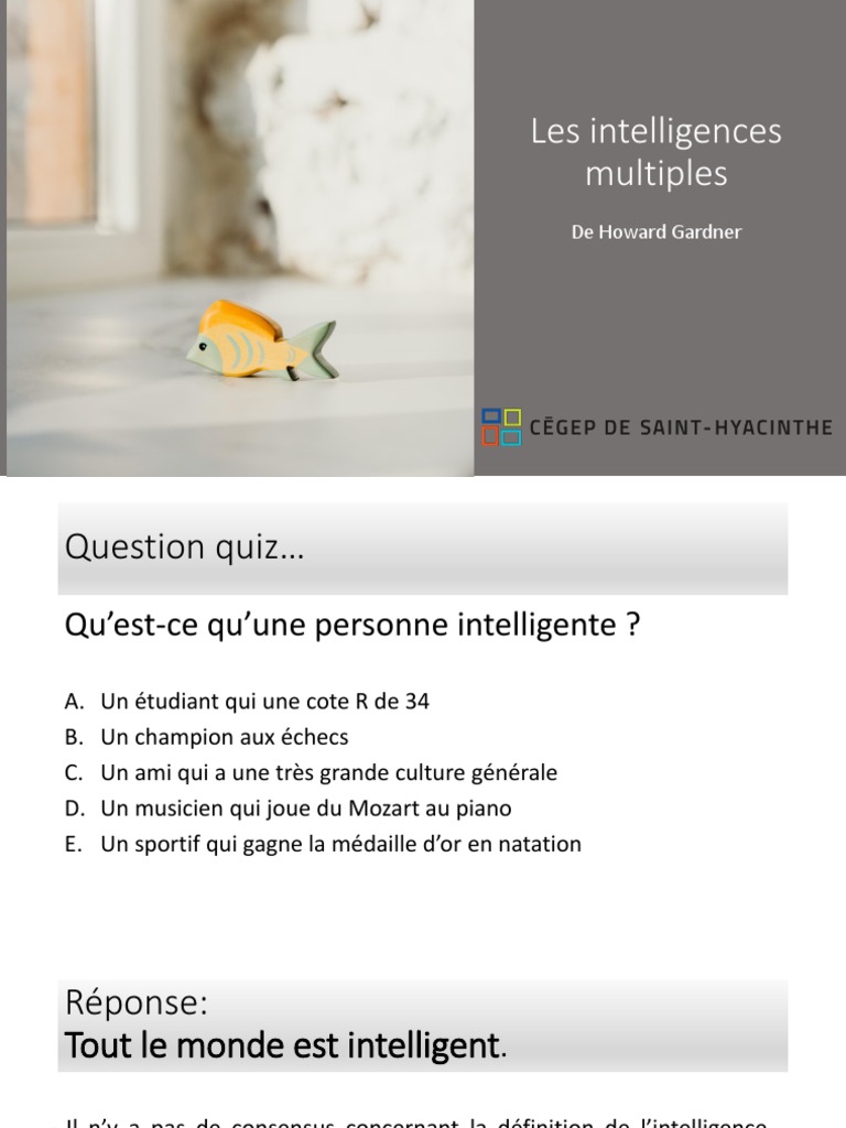 Les intelligences multiples de Gardner | PDF | Science | Intelligence