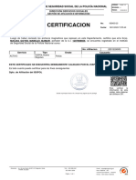 Certificacion: Instituto de Seguridad Social de La Policía Nacional