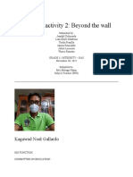 Learning Activity 2: Beyond The Wall: Kagawad Noel Gallardo