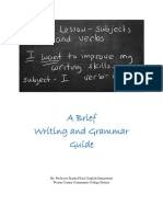 A Brief Writing and Grammar Guide - Faculty Network