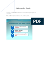 Objetivo general y especifico - ejemplo INFOTEP