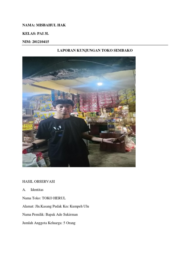 Laporan Kunjungan Toko Herul 2023 | PDF