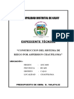 Construcción sistema riego por aspersión Chaupiloma Cajay