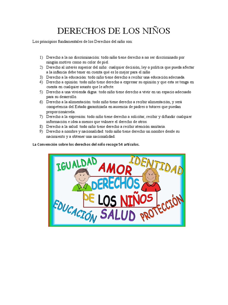 Derechos de Los Niños | PDF