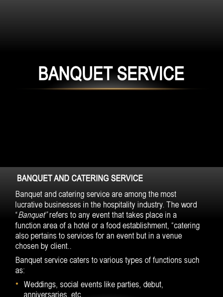 Chapter4 Food and Beverages Services PDF Waiting Staff Guarantee