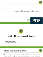 CSE 105 - Lec 12-14 (Multi-Dimensional Array)