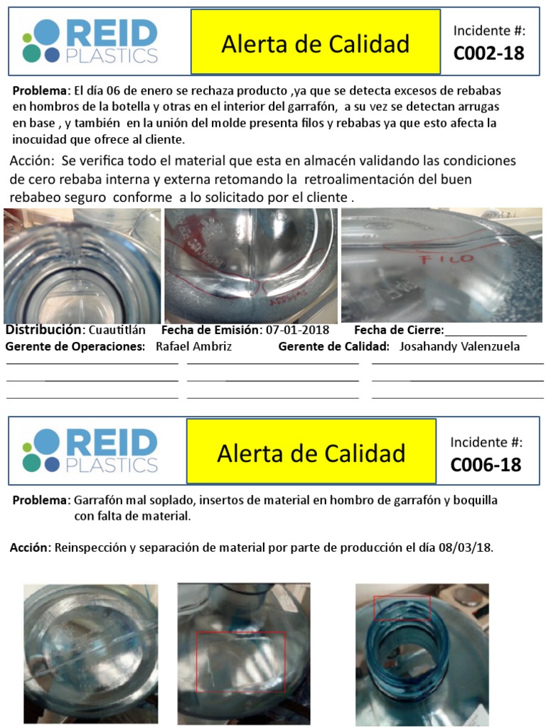 Alerta de Calidad | PDF